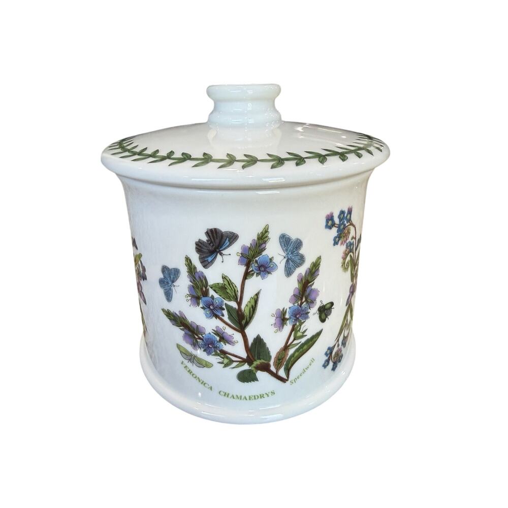 Portmeirion Botanic Garden Speedwell 5.5 Jar w/ Lid Veronica Chamaedrys Canister